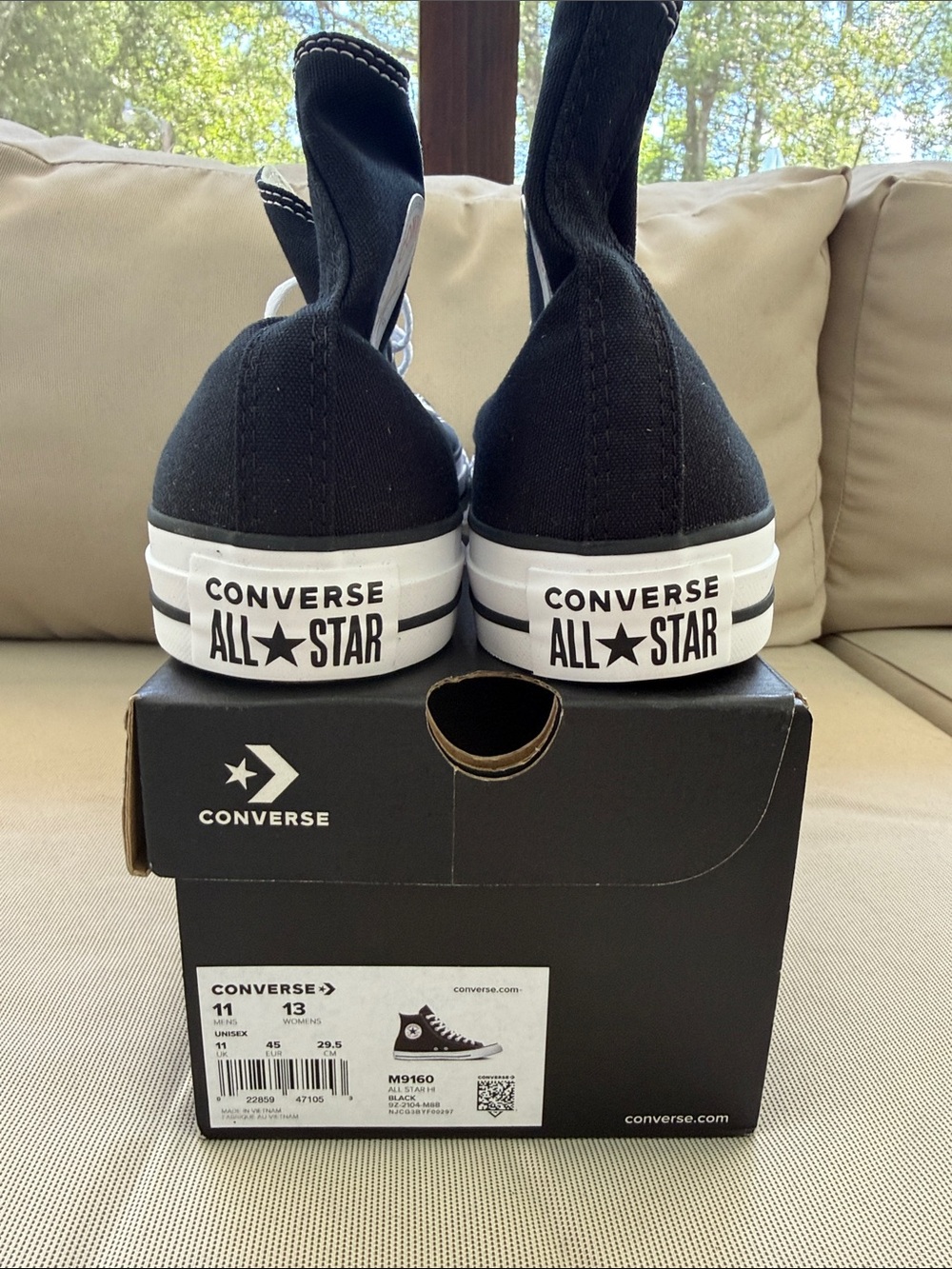 Never been worn Converse Black and White Chuck Taylor All Star High Tops - Picture 3 of 9